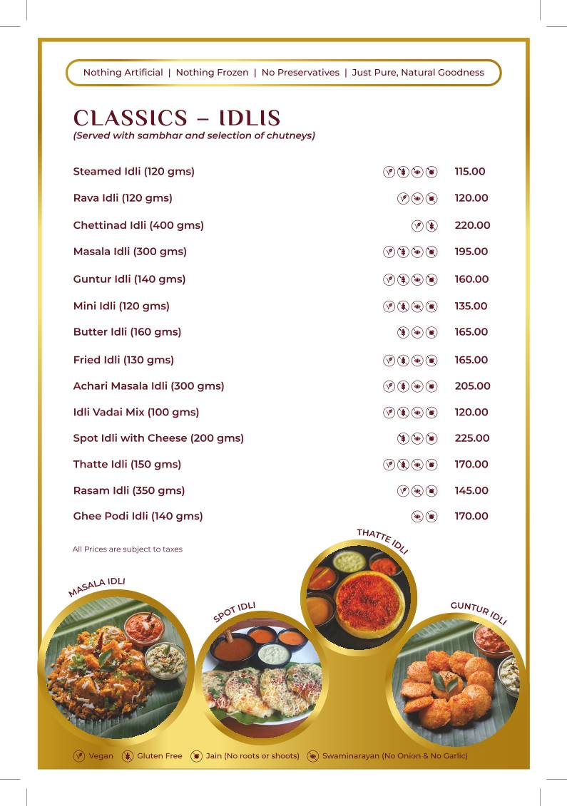 22nd Parallel menu