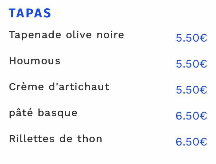 Menu de 3W Kafé