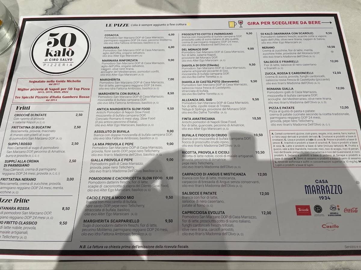 Menu di 50 Kalò 