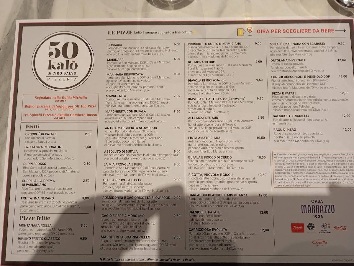 Menu di 50 Kalò 
