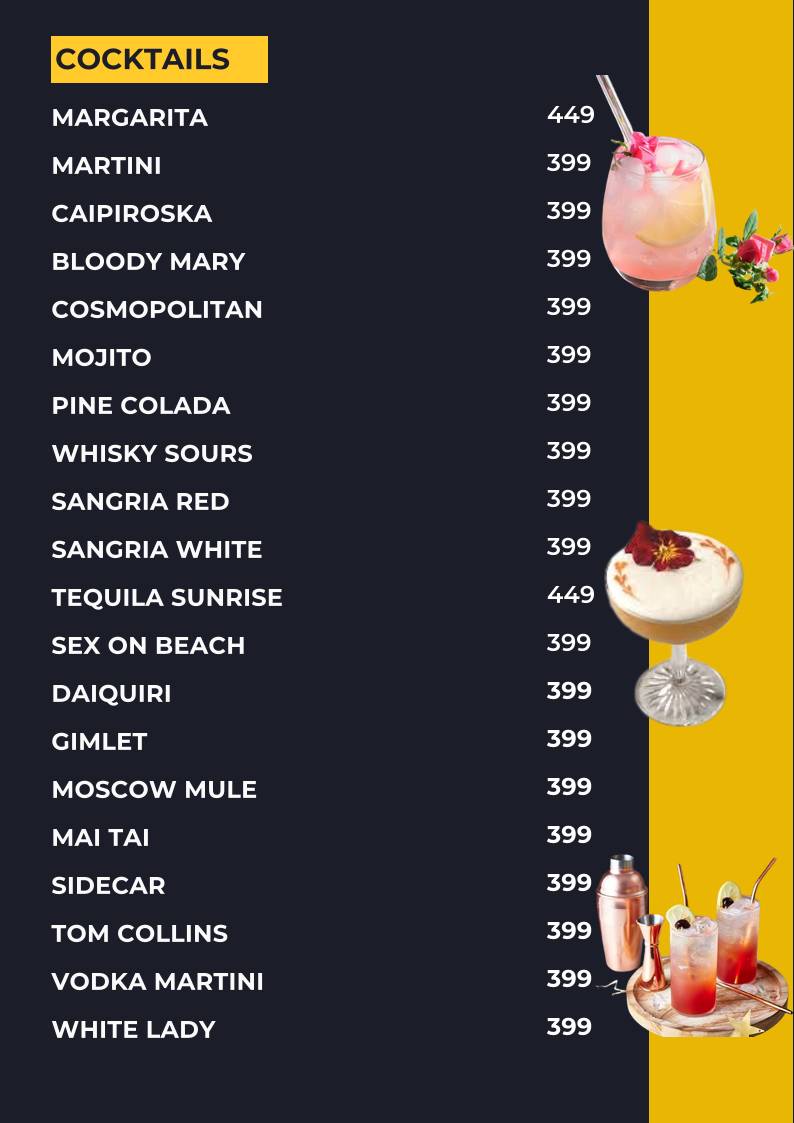 5C Resto Pub & Kitchen menu