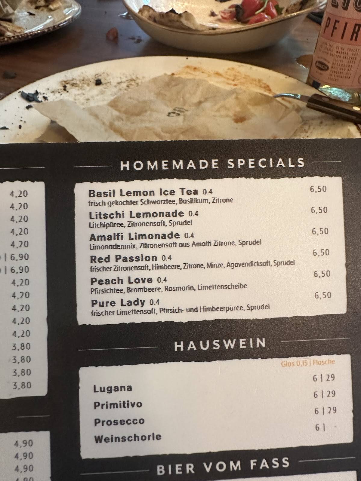 Speisekarte von 60 seconds to napoli stuttgart pizza stuttgart
