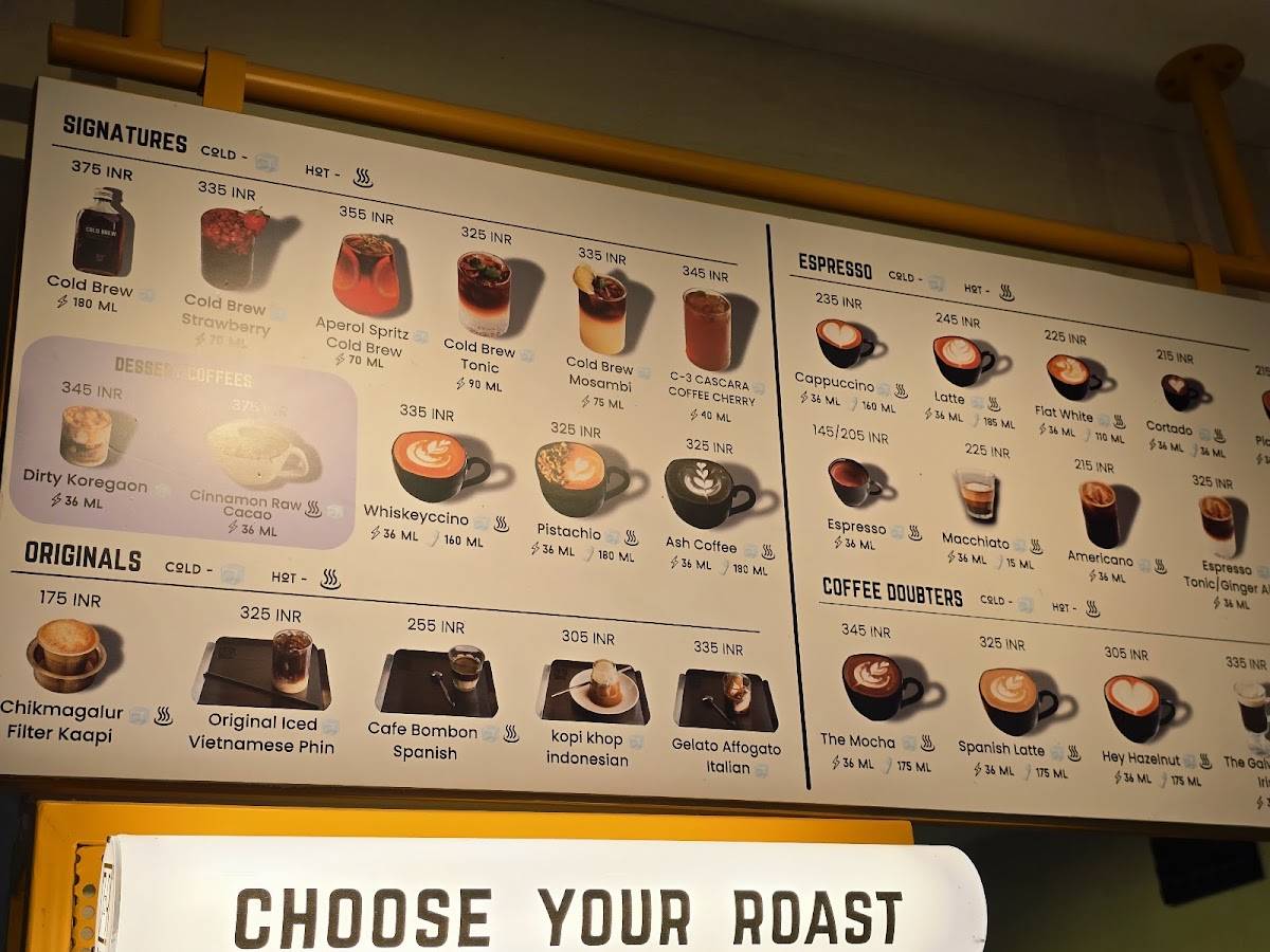 729 Grams Coffee Roasters menu