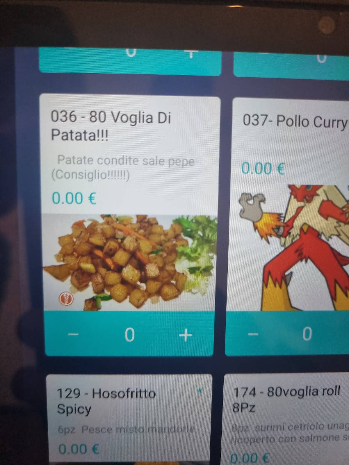 Menu di 80 voglia restaurant 