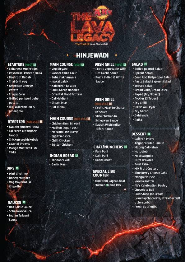 AB's - Absolute Barbecues Hinjawadi, Pune menu
