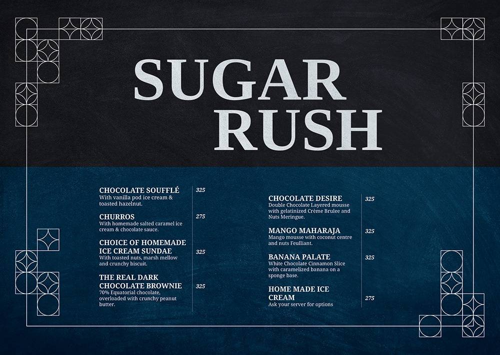 AIR, jüSTa Sajjangarh menu