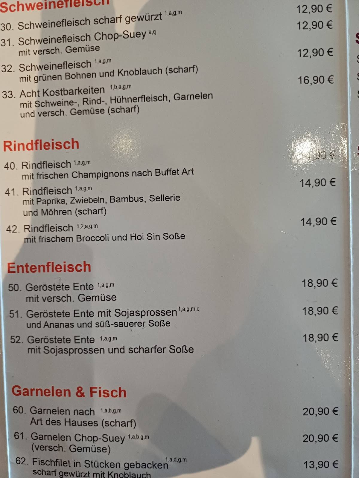 Menu de ASIA Modern