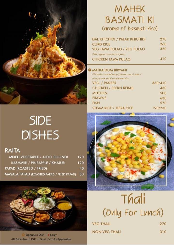 Abhinandan Dining Bar menu