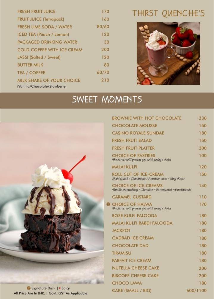 Abhinandan Dining Bar menu