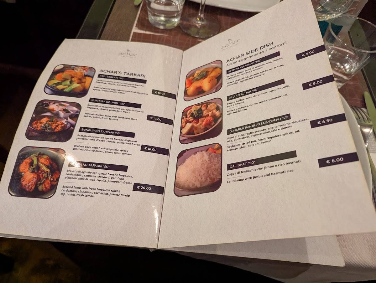 Menu di Achar 