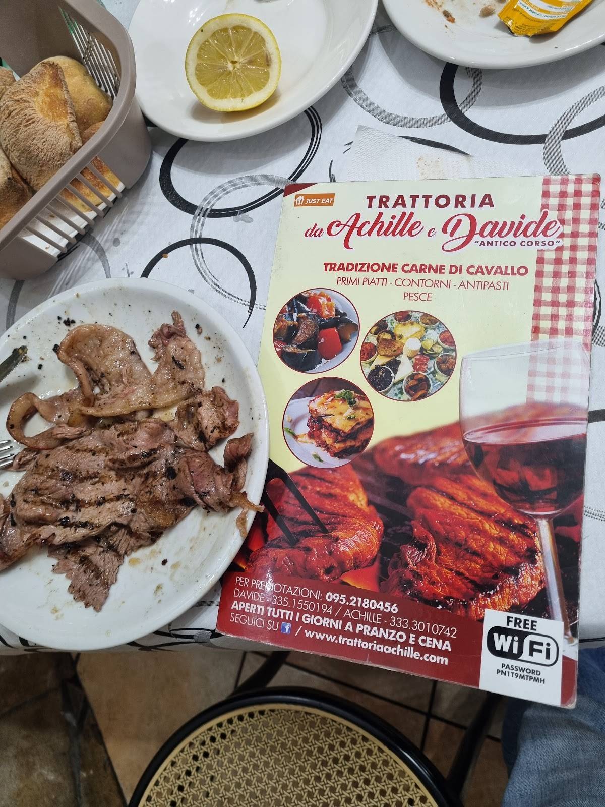 Menu di Trattoria Achille 