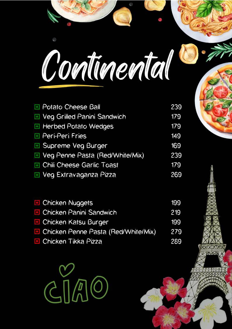 Adda Pan Asian menu