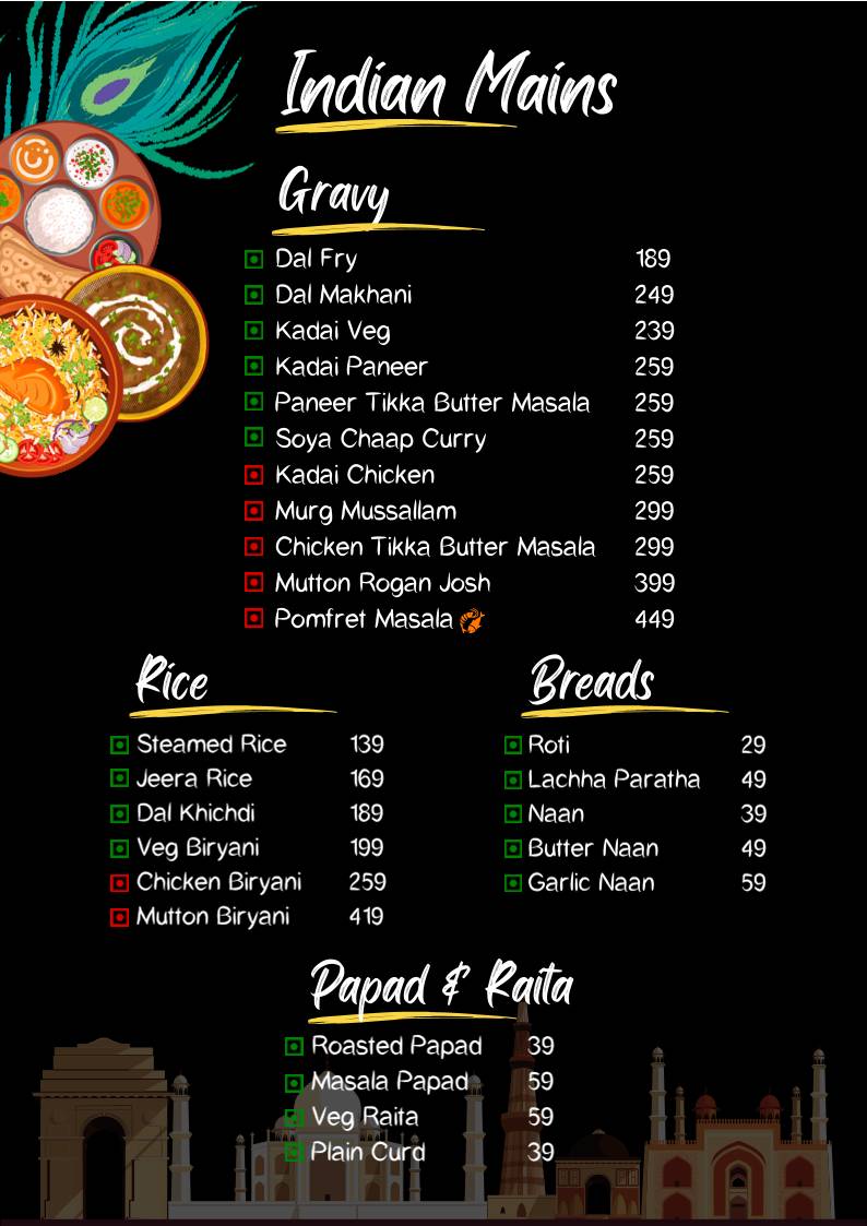 Adda Pan Asian menu