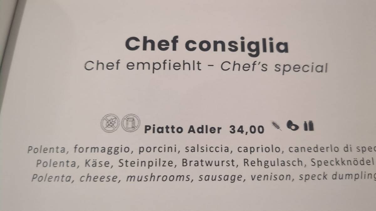 Menu di Adlerkeller - Restaurant & Grill 