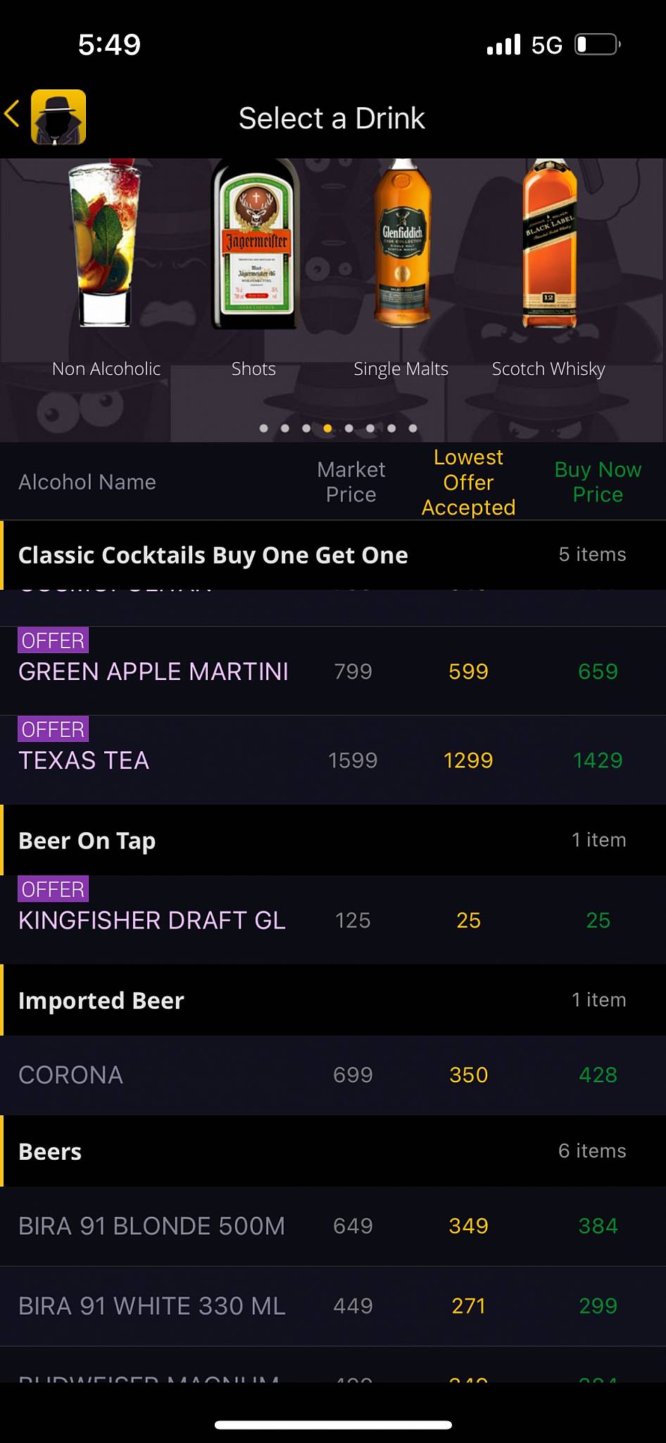 Agent Jack's Bar - Nagpur menu