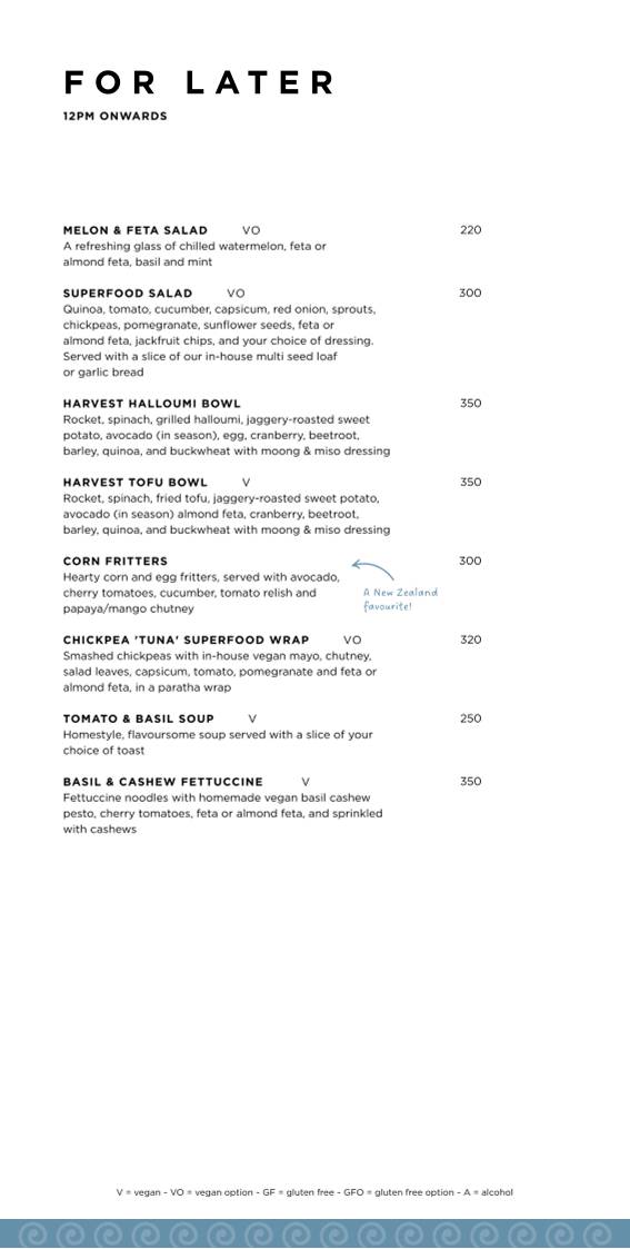 The Mill Cafe menu