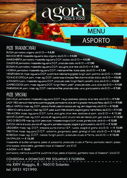 Menu di Agorà Pizza&food 