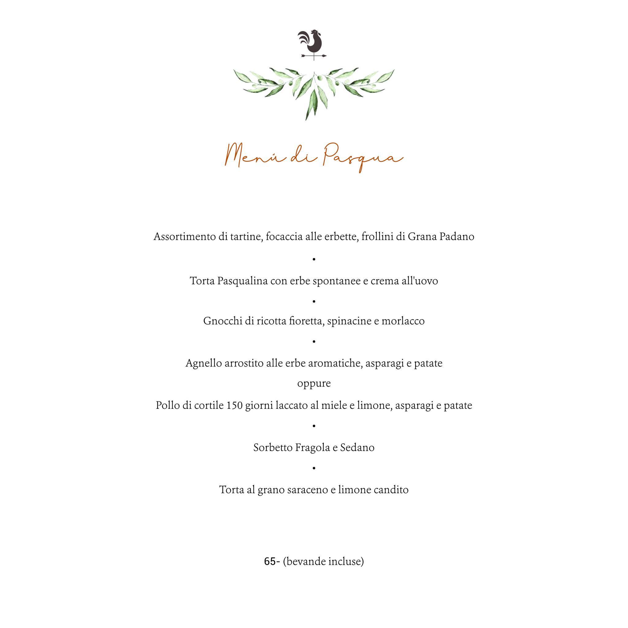 Menu di Fiori & Frutti 