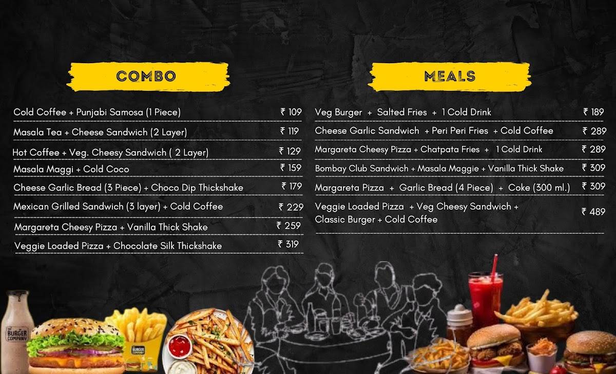 Black cafe menu