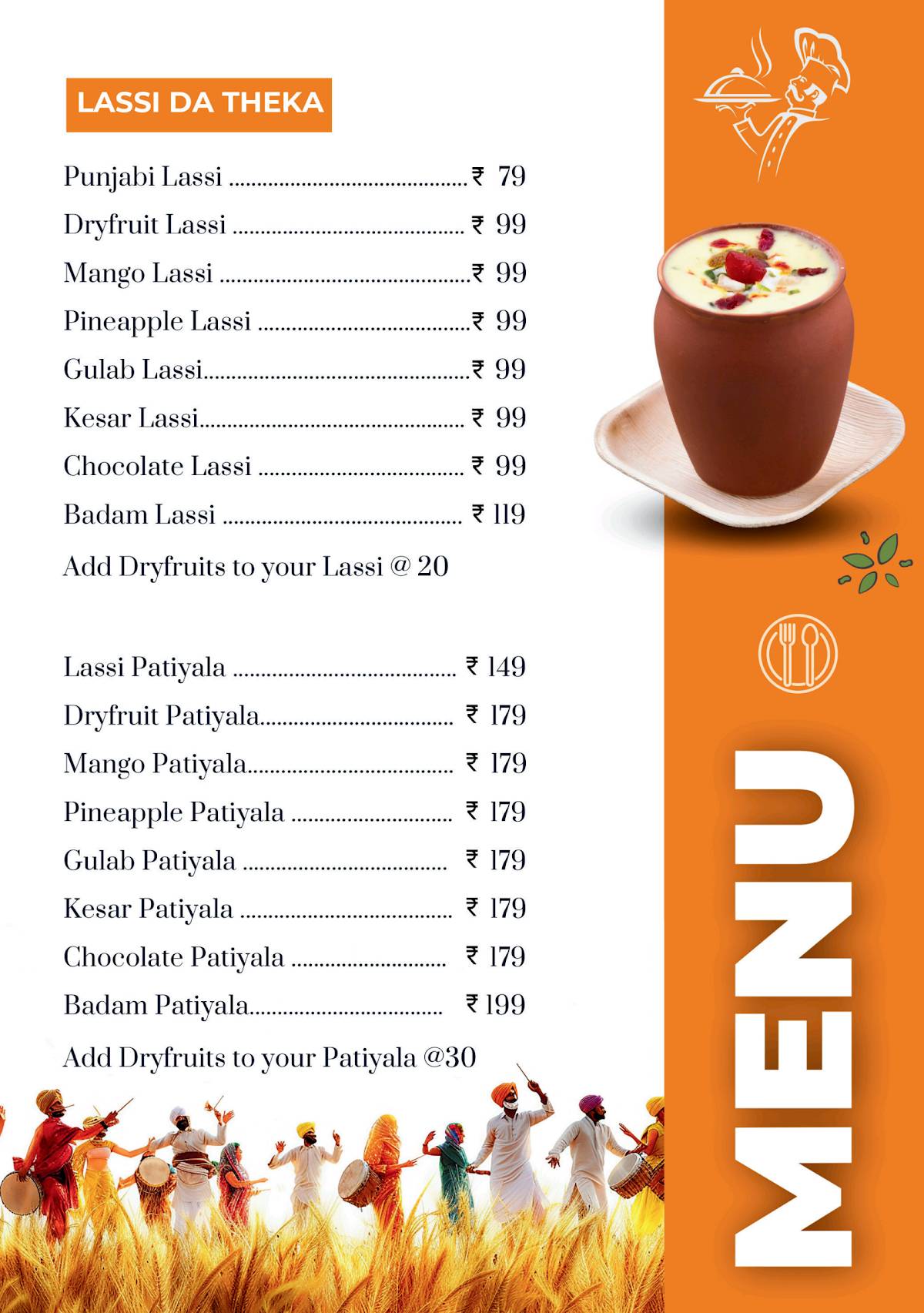 Haanji Amritsari Kulchas menu