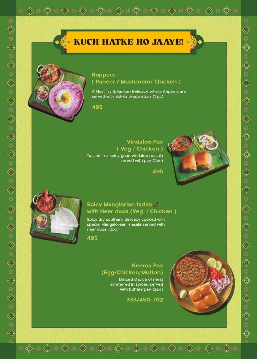 Rasila's Kitchen menu