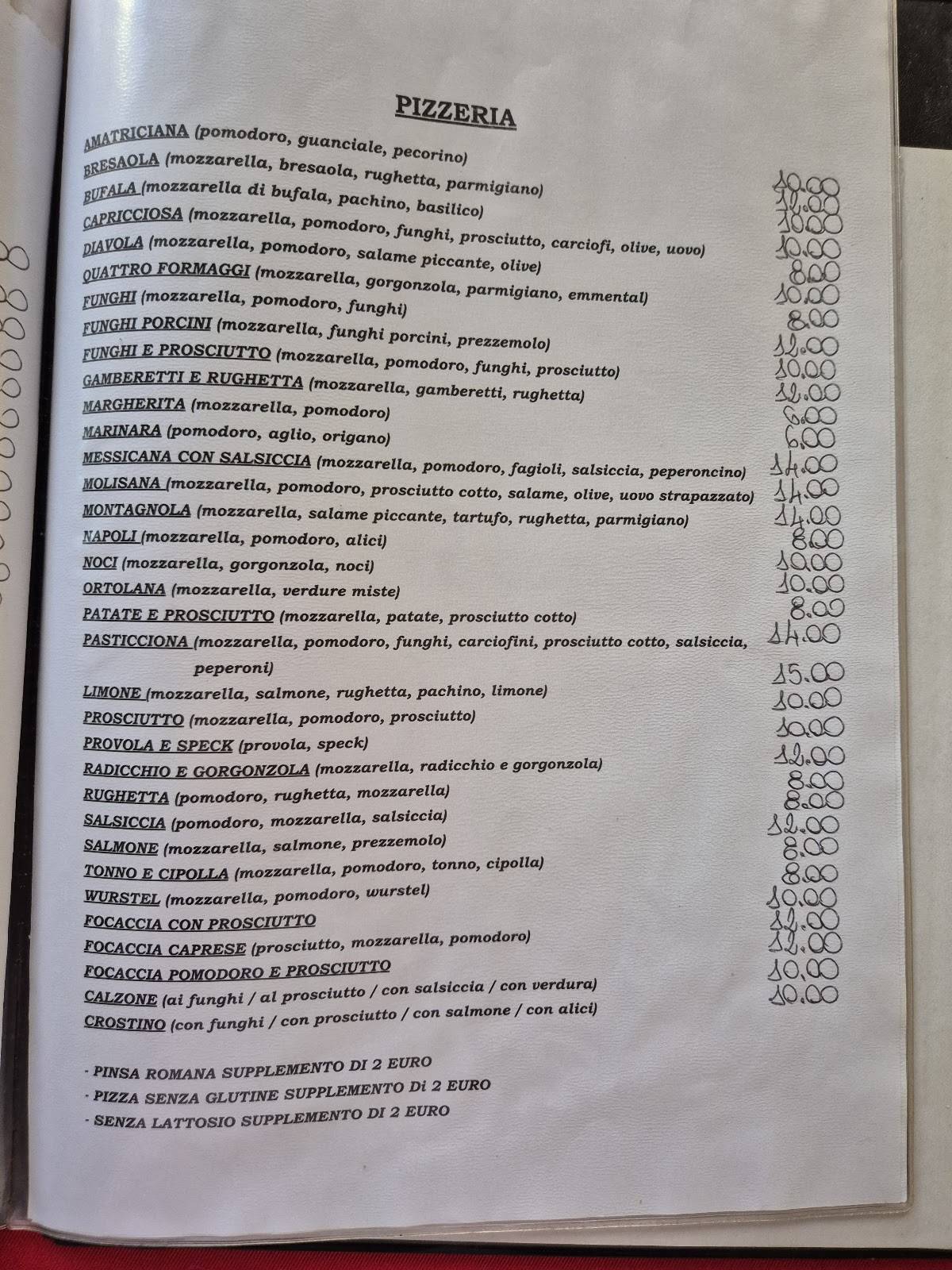 Menu di Al Cuore del Molise 