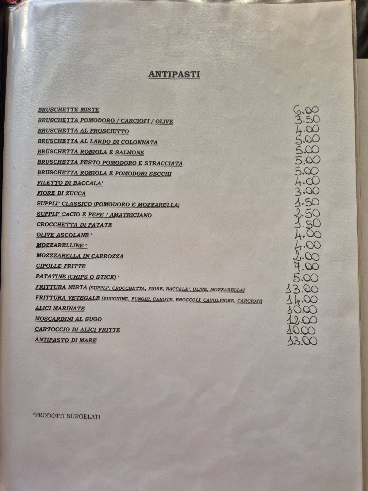 Menu di Al Cuore del Molise 