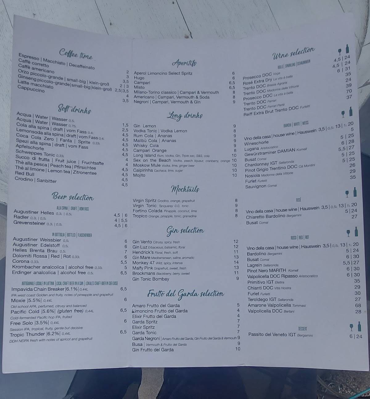 Menu di Ristorante Al Fortino 