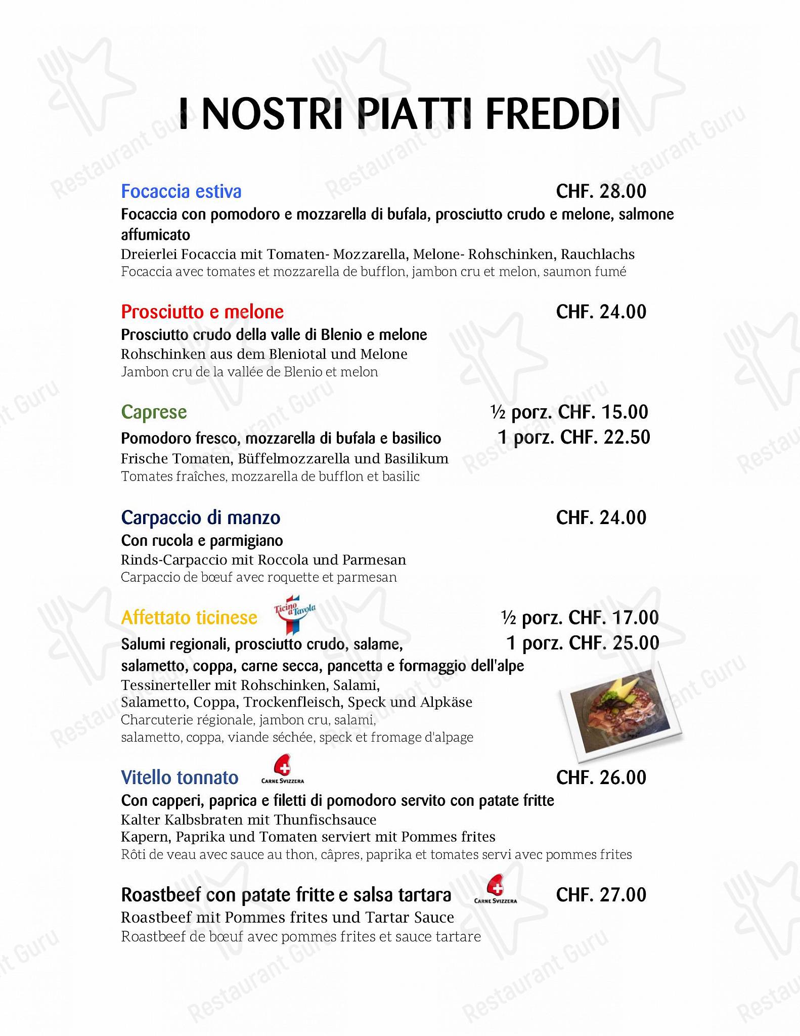 Menu di Al Giardinetto - Коктейльная карта