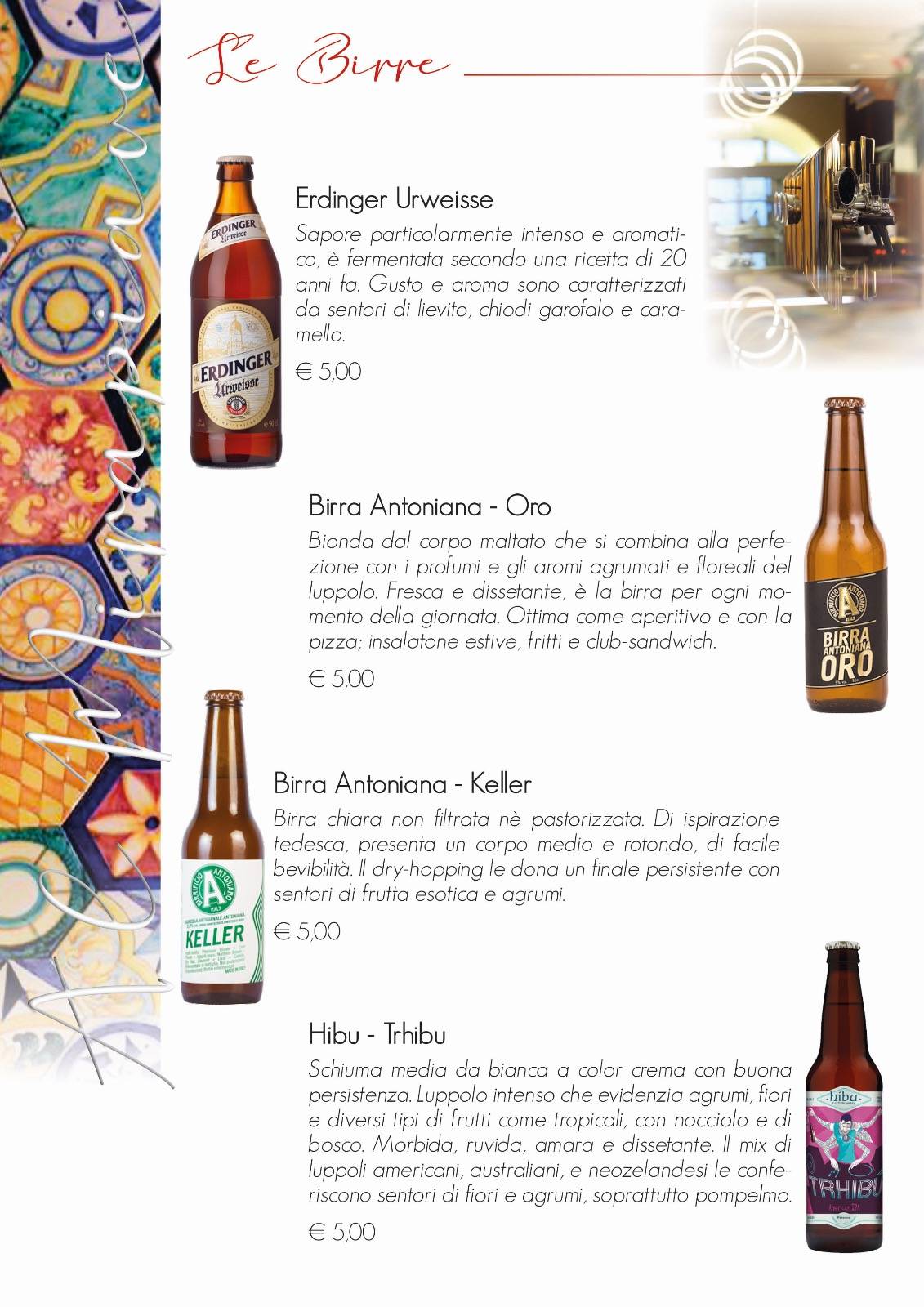 Menu di Al Mirapiave 