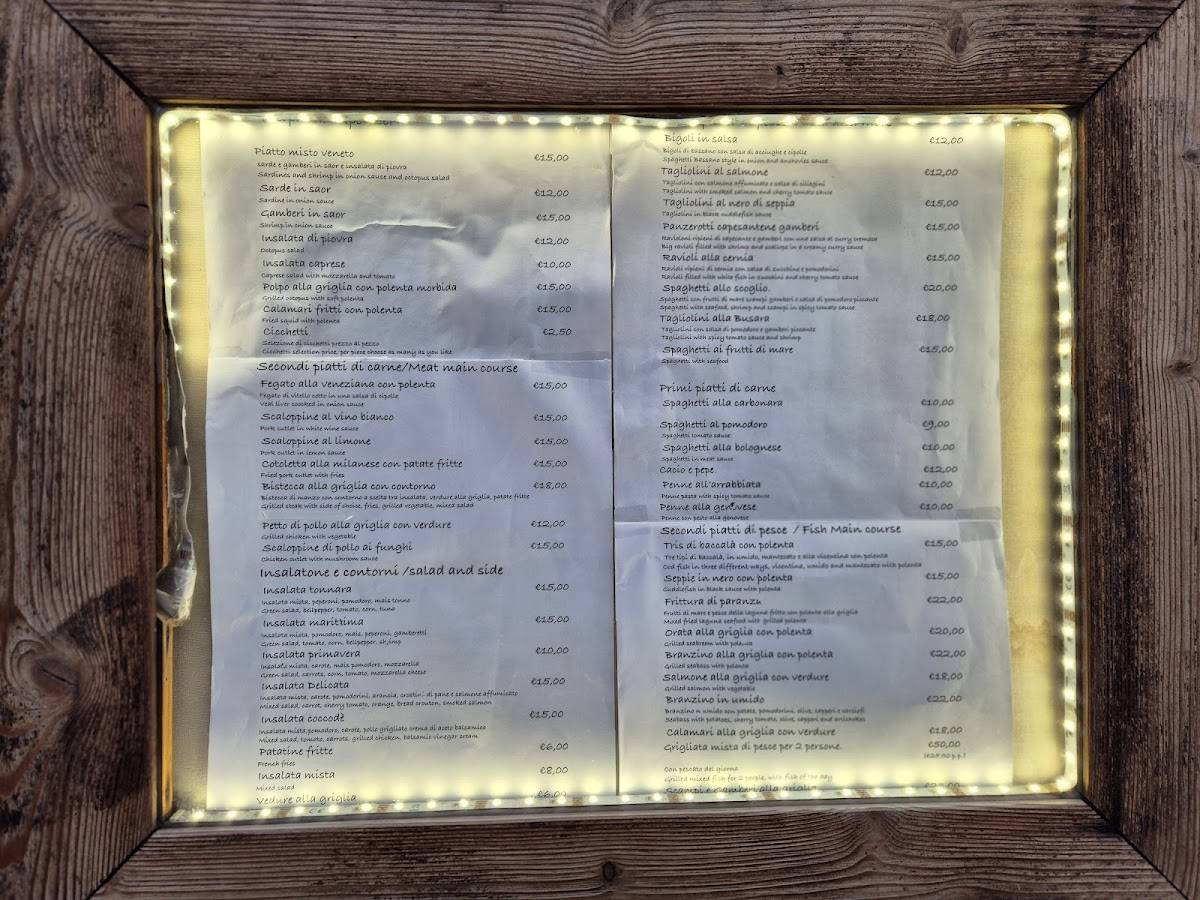 Menu di Al Vecio Forner 