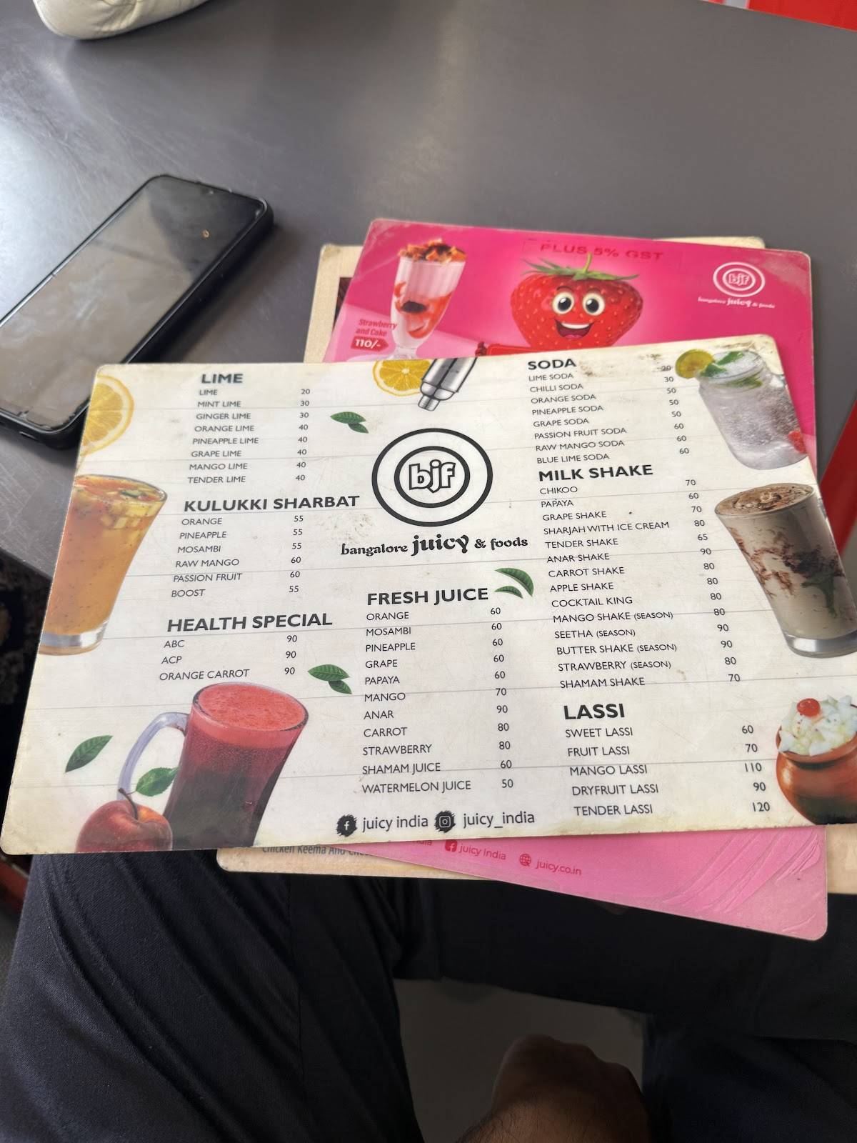Bangalore juicy and foods Alappuzha menu