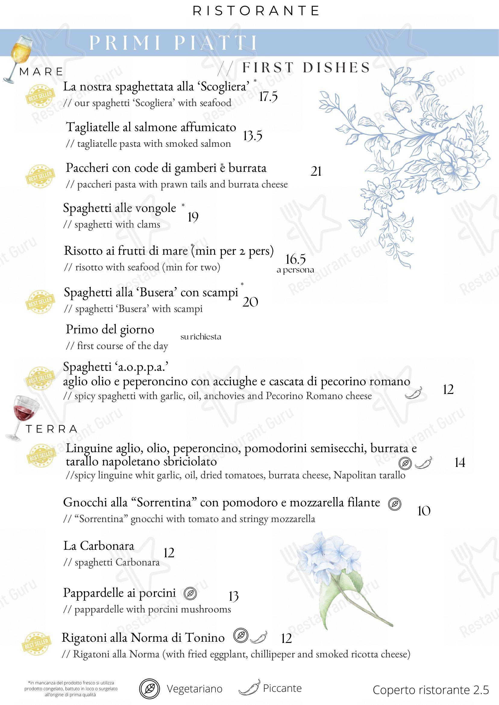 Menu per Alla Pergola - Albergo - Ristorante - Pizzeria pizzeria