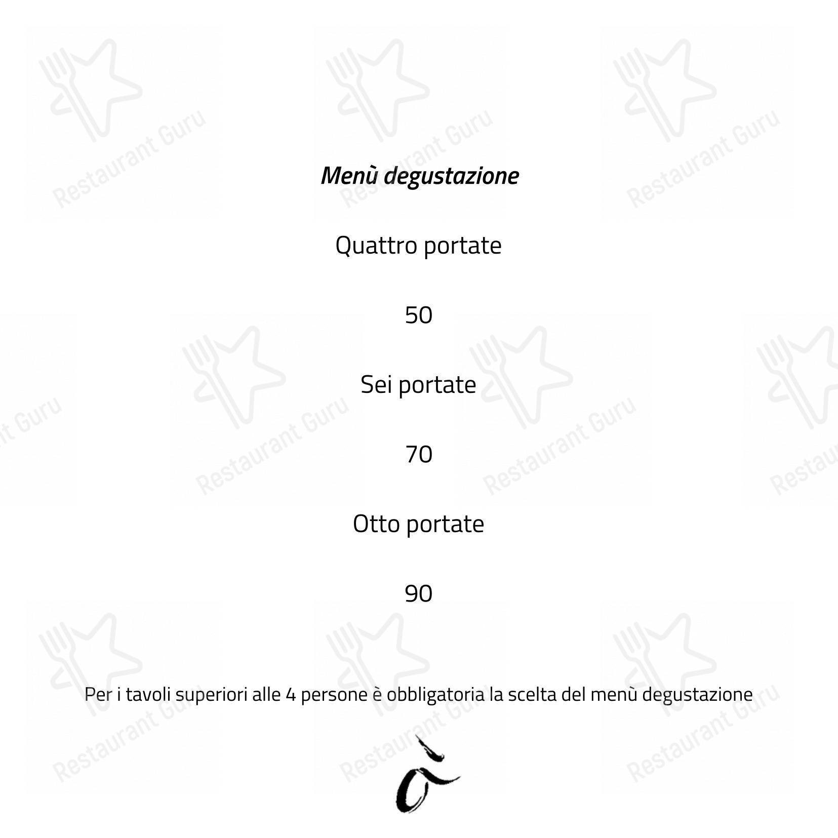 Almatò in Roma - Menu