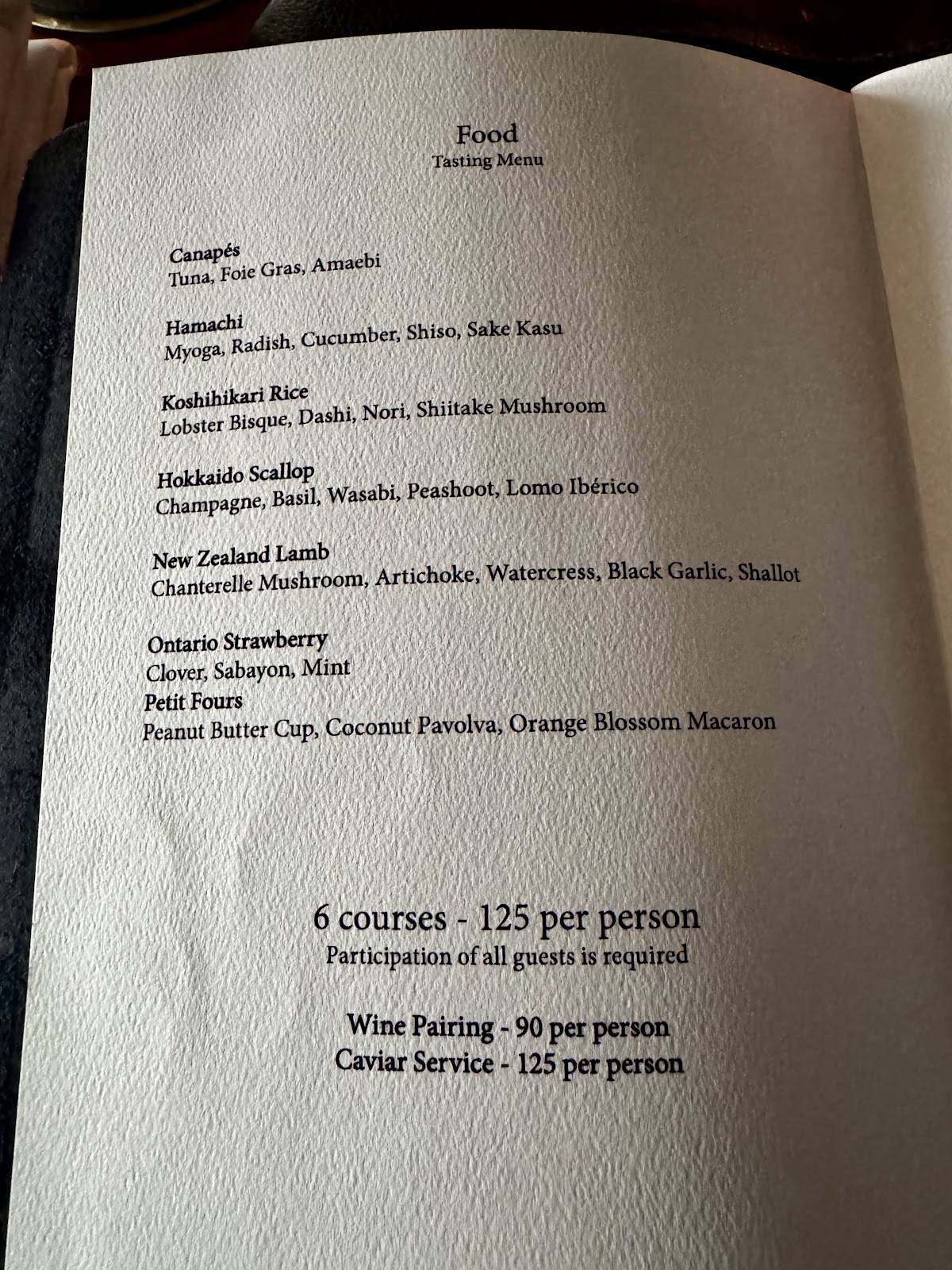 Menu de Alo