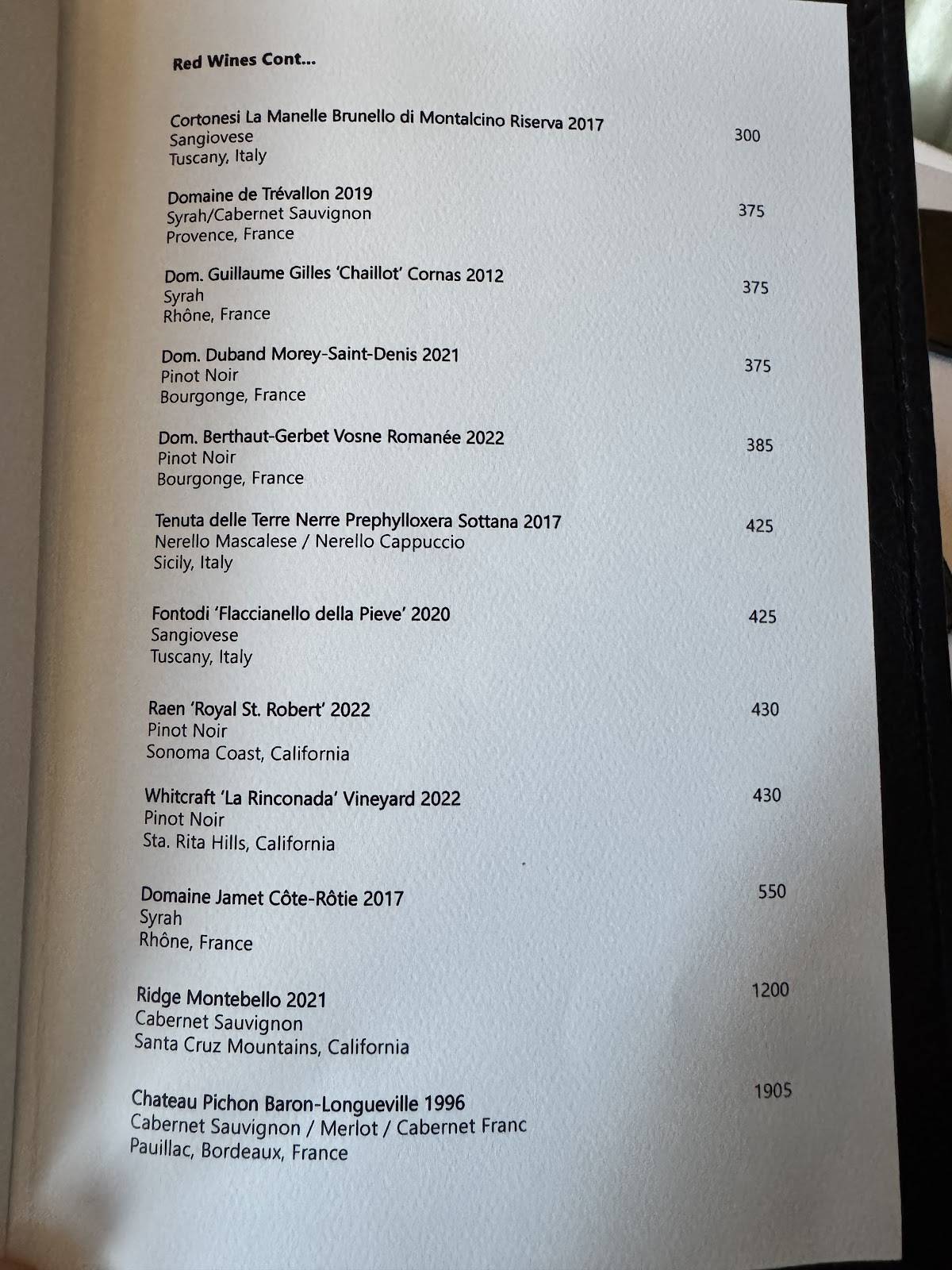 Menu de Alo