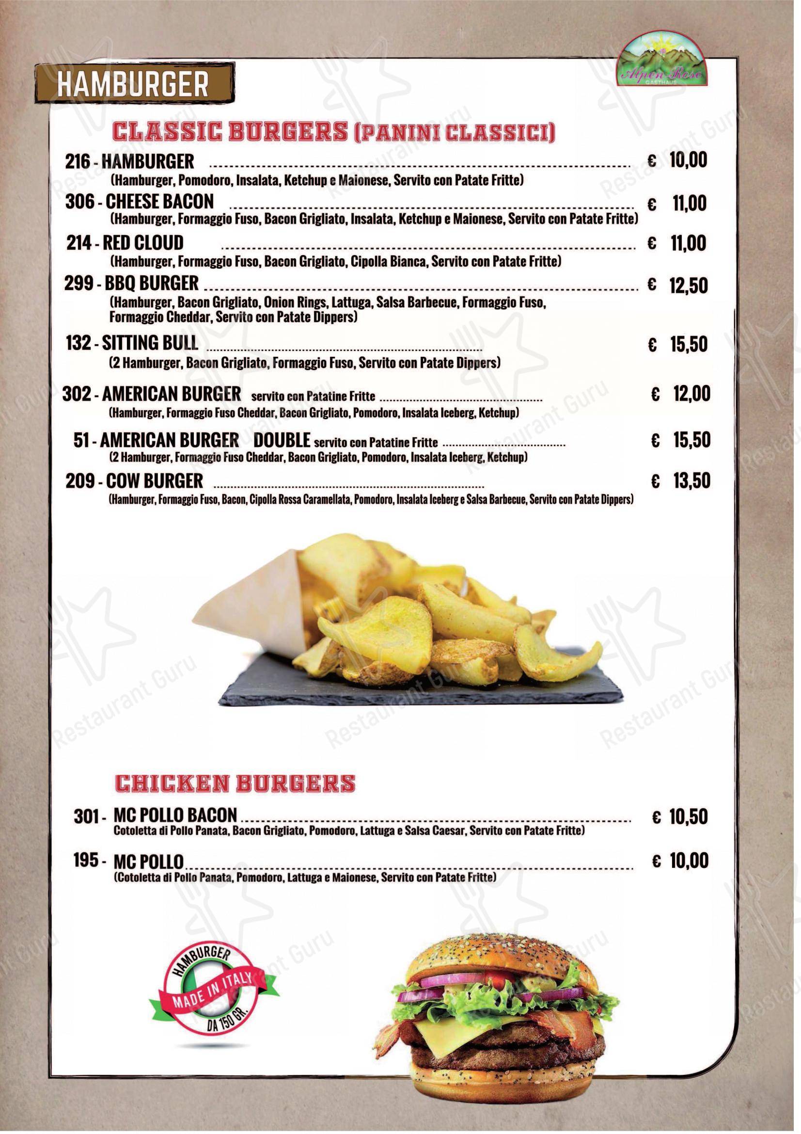Крафт меню per Alpen Rose pub & bar