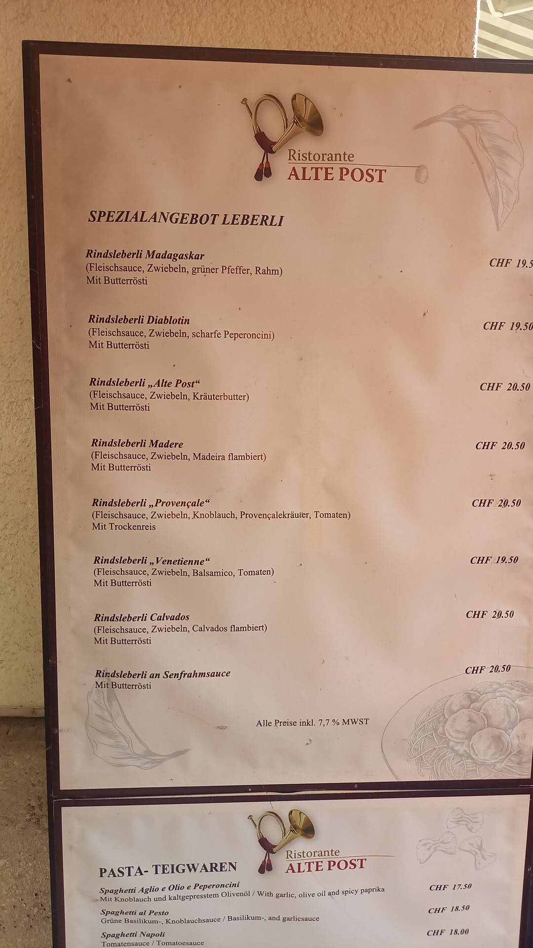 Menu di Alte Post 