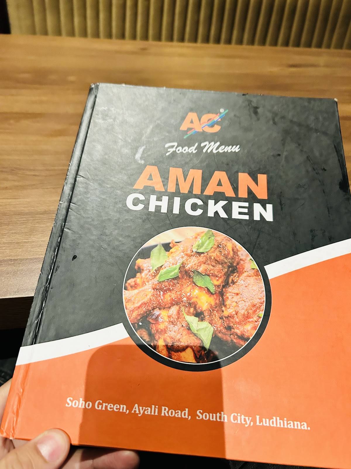 Aman Chicken menu