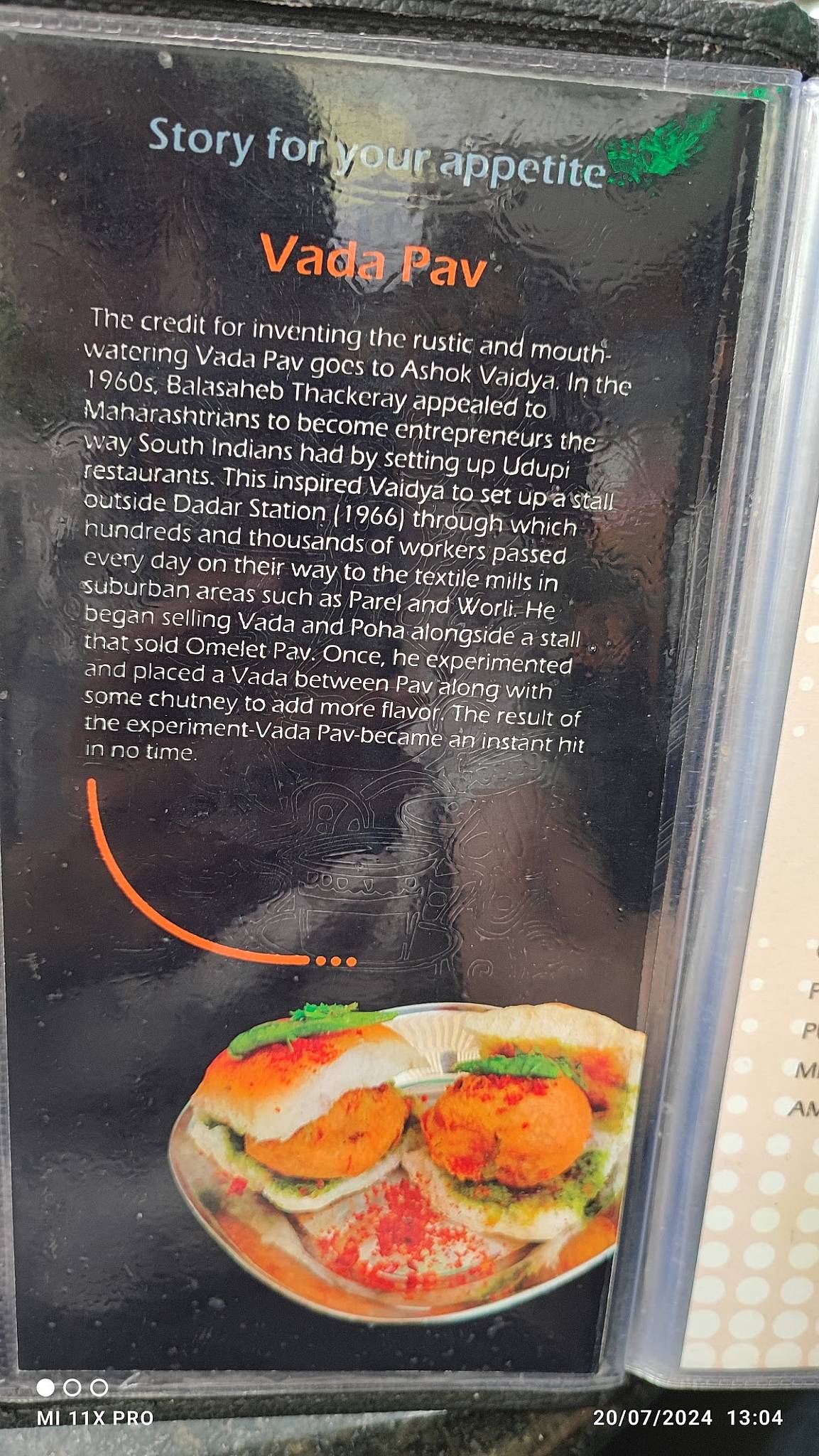Amma Pakoda menu