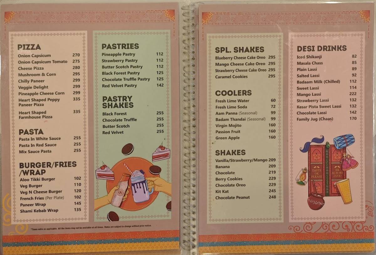 Amrik Sukhdev menu