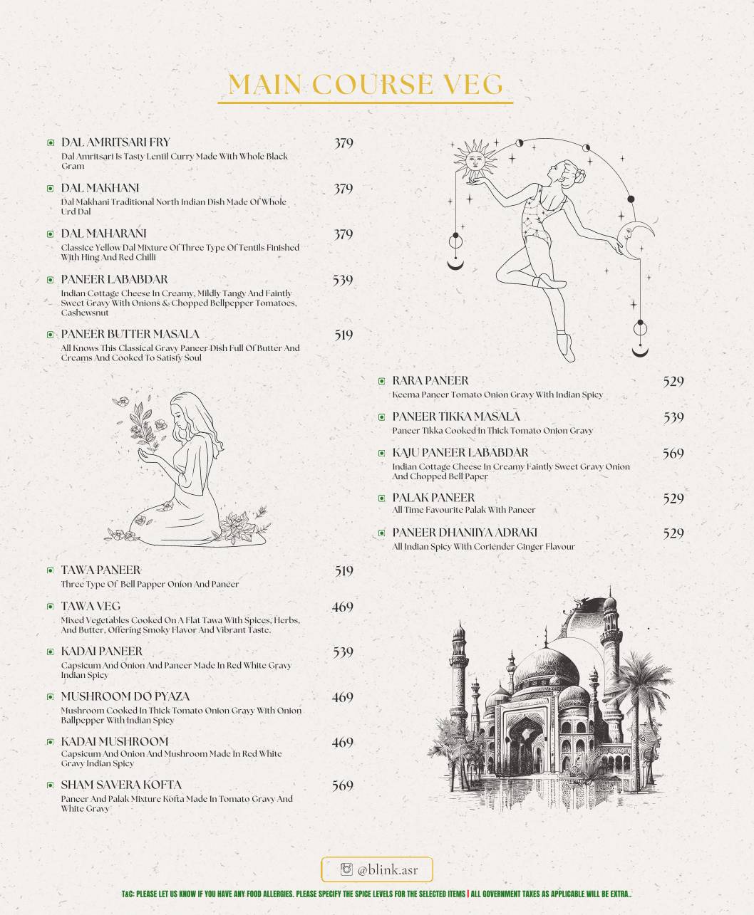 Blink Teppanyaki, Sushi, Multi Cuisine Restaurant menu