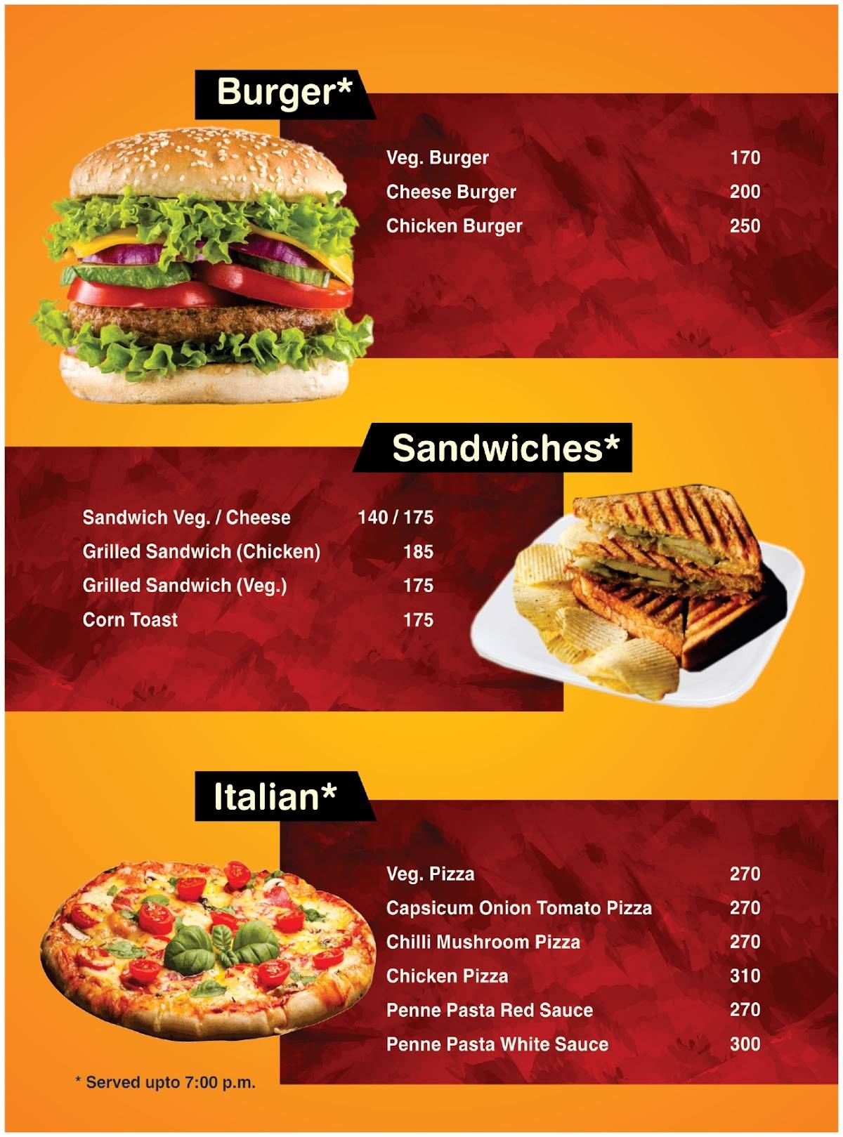Anaicha's Food Joint menu
