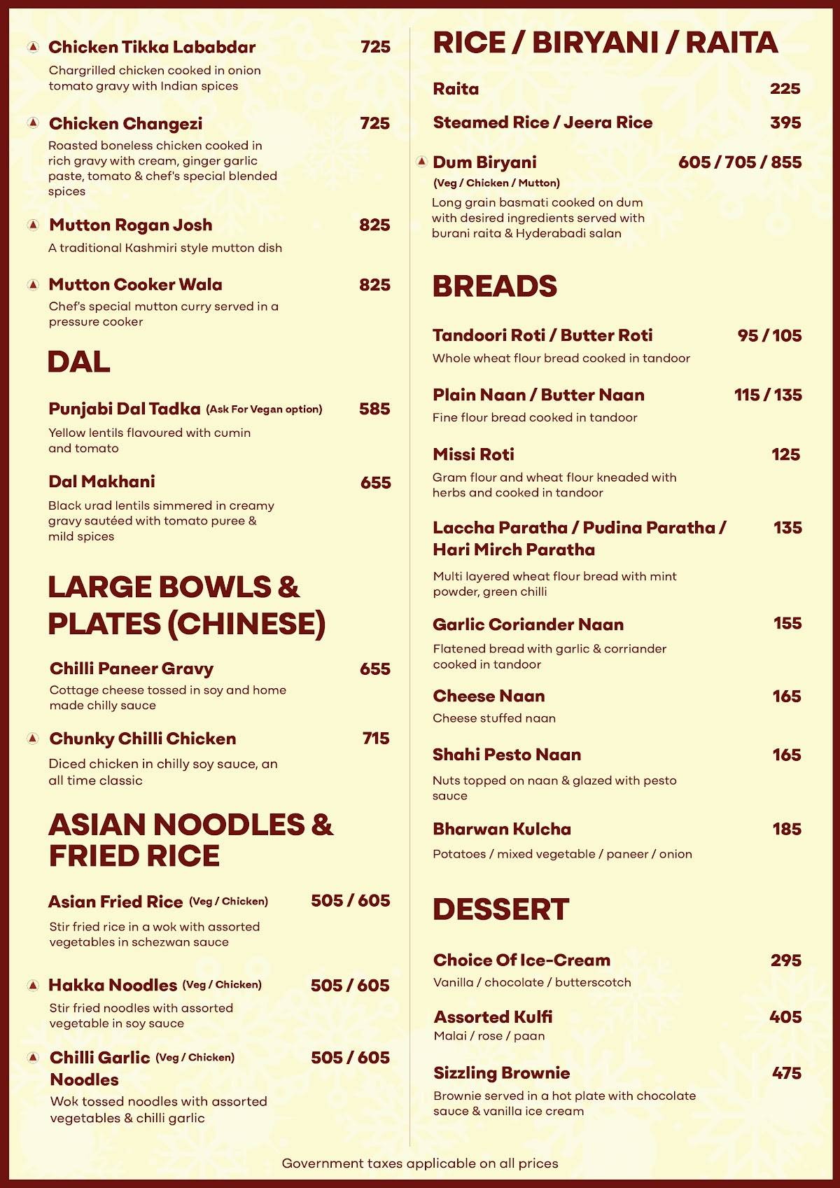 Anardana - East Delhi menu