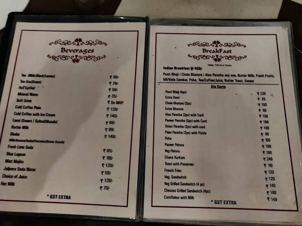 Annam Restaurant menu