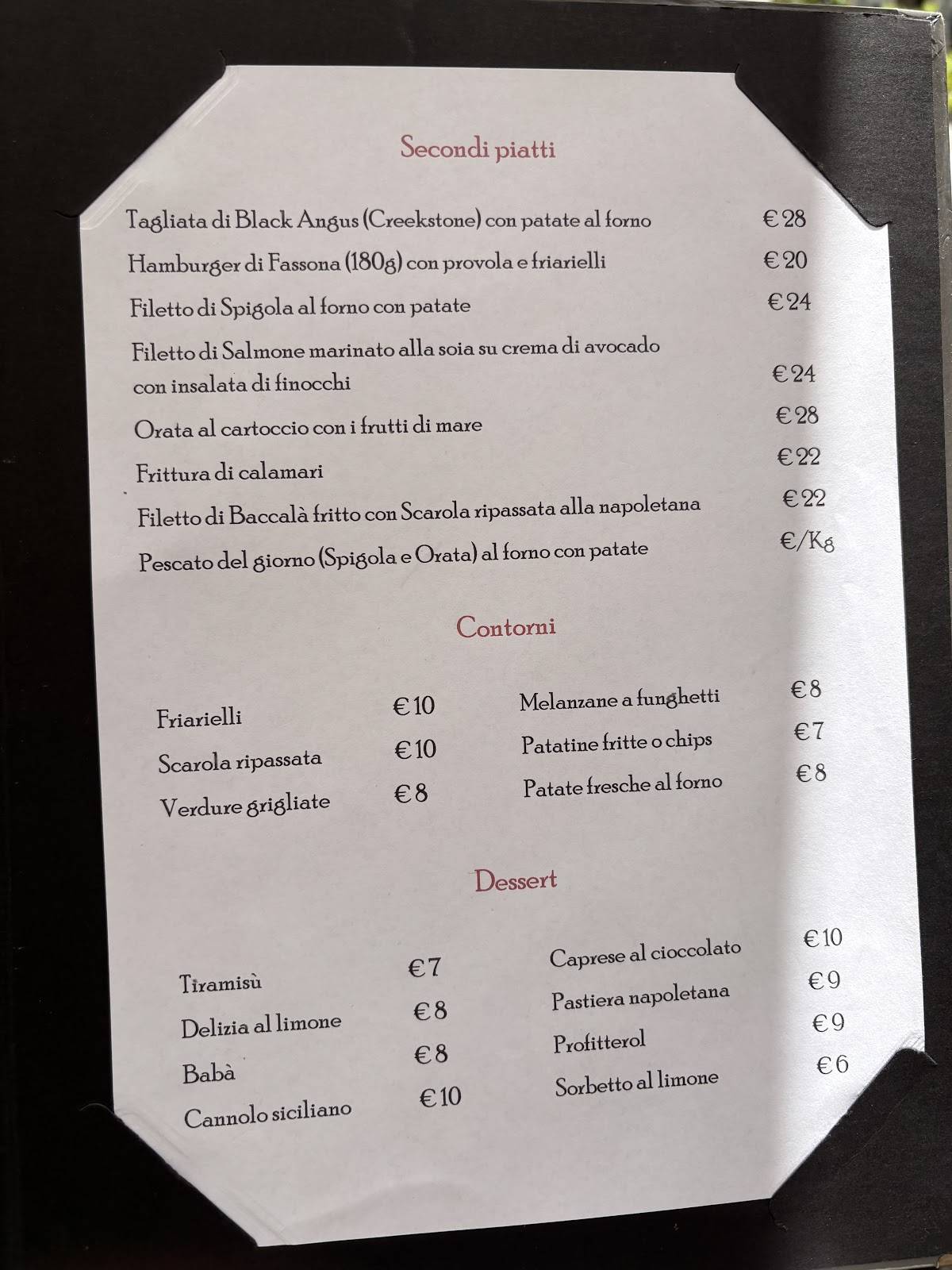 Menu di Antica Fiera 