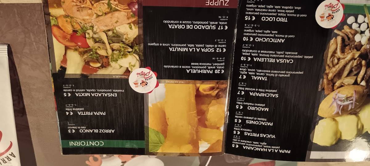 Menu di Arriba Perú 