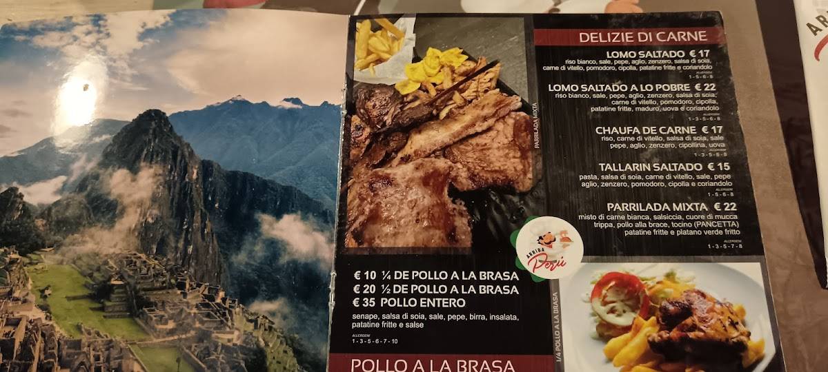 Menu di Arriba Perú 