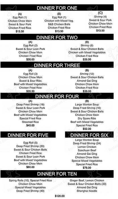 Asian Kitchen menu