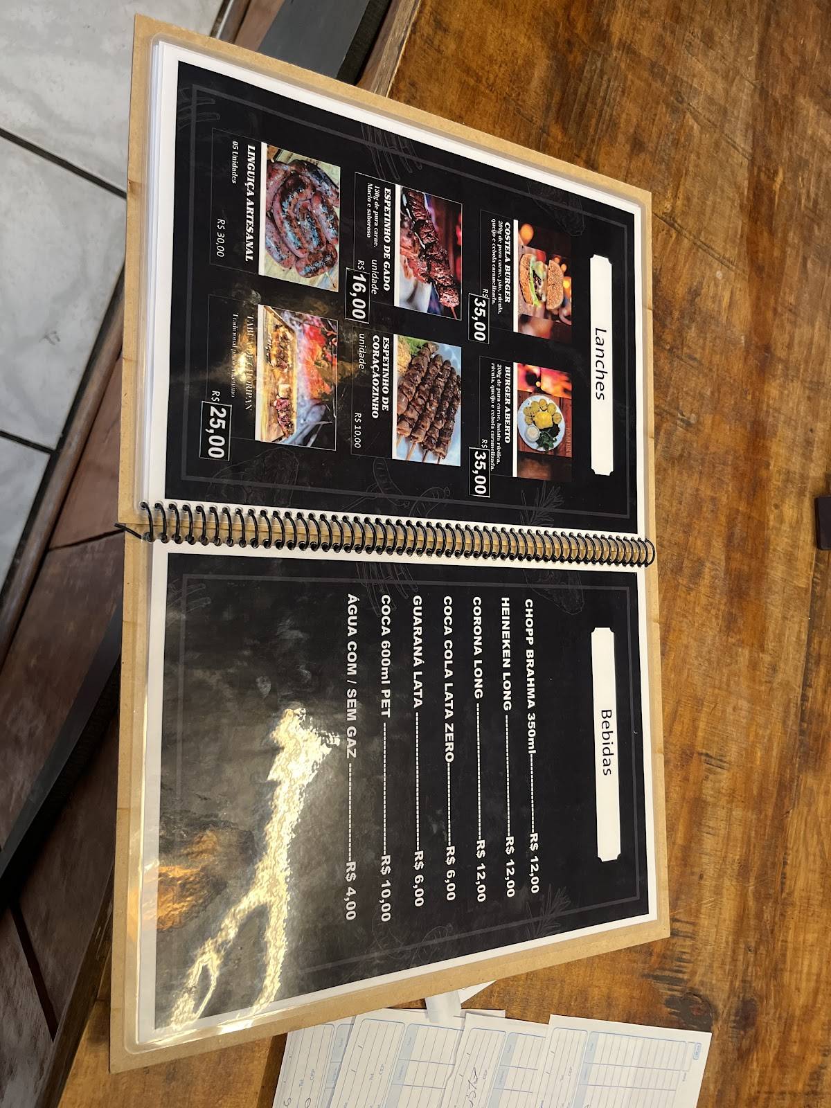 Assados Tinti - stakehouse cardápio